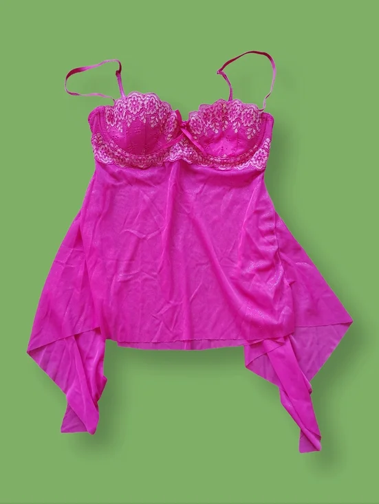 Victorias Secret Cami Lingerie Top Lace Y2K Whimsy Fairy Fairycore 34B Small NWT - Picture 1 of 9